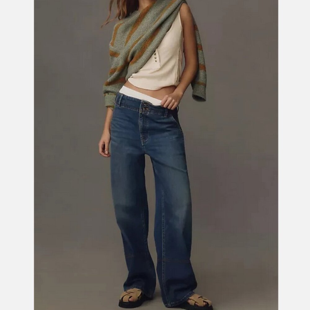 Anthropologie Pilcro 26P The Eventide High-Rise Wide-Leg Trouser Jeans 26 P NWT